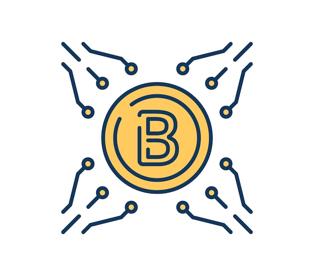 Blockchain technologie icoon