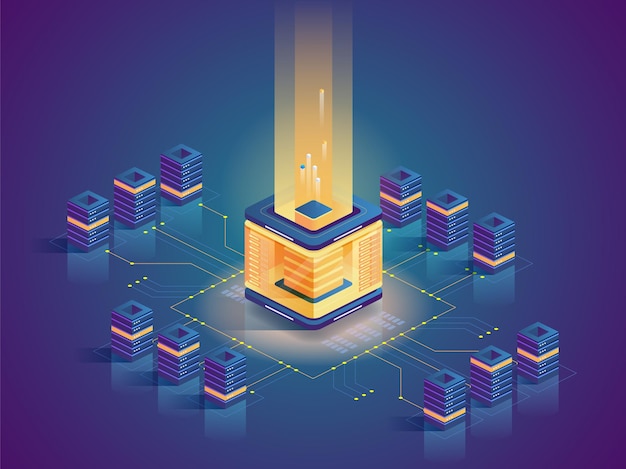 Blockchain-technologie, modern zakendoen, e-commerce. Virtueel geld, elektronische valuta