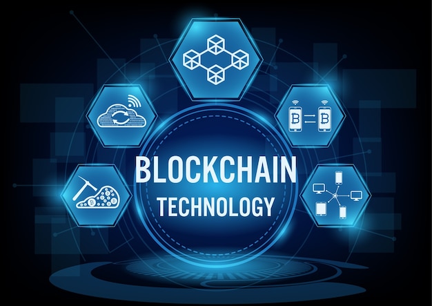 Concetto di tecnologia blockchain