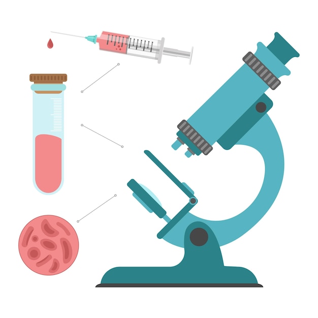 Bloed onder een microscoop