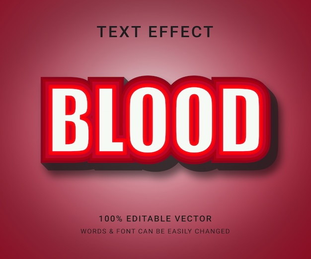 Bloed Volledig bewerkbaar teksteffect