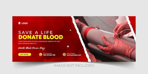 Bloeddonatie facebook omslagontwerp Een bannerontwerp voor een bloeddag
