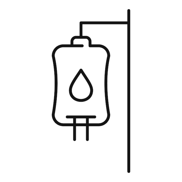 Bloeddonatie ziekenhuis pakketpictogram Overzicht bloeddonatie ziekenhuis pakket vector pictogram voor webdesign geïsoleerd op een witte achtergrond