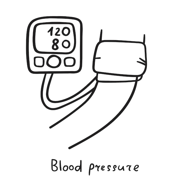 Bloeddruk. medisch begrip. overzicht vectoricoon.