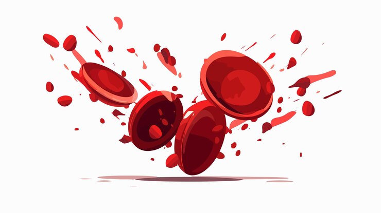 Vector bloedontwerp op witte achtergrond vectorillustratie
