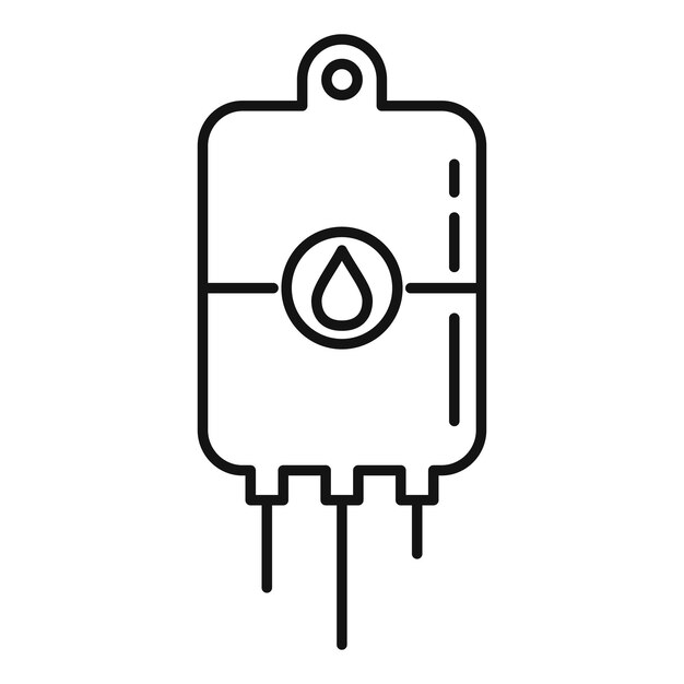 Bloedtransfusiezak pictogram Overzicht bloedtransfusiezak vector pictogram voor webdesign geïsoleerd op een witte achtergrond