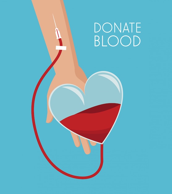 Bloedzak hartvormig doneer campagne