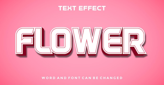 Bloem bewerkbare tekst-effect