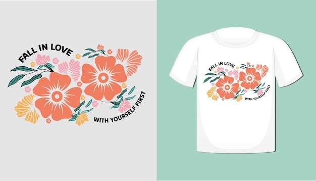 Bloem Boho T-shirt ontwerp