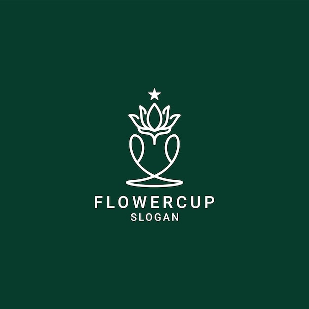 Bloem Cup logo ontwerp pictogrammalplaatje