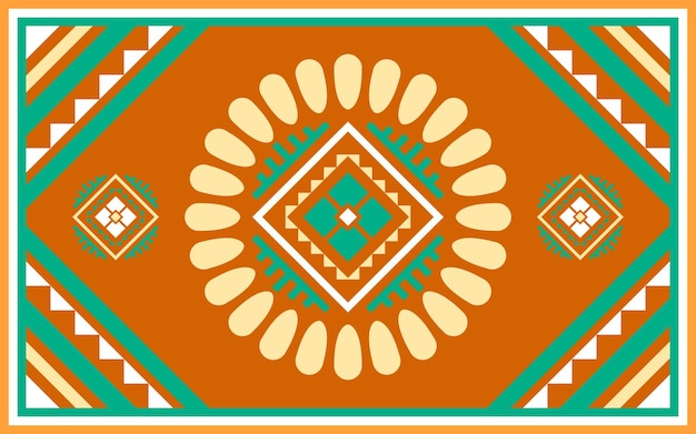 bloem- en driehoekspatroonontwerp voor tapijt, achtergrond, behang, batik, stof en verpakking.