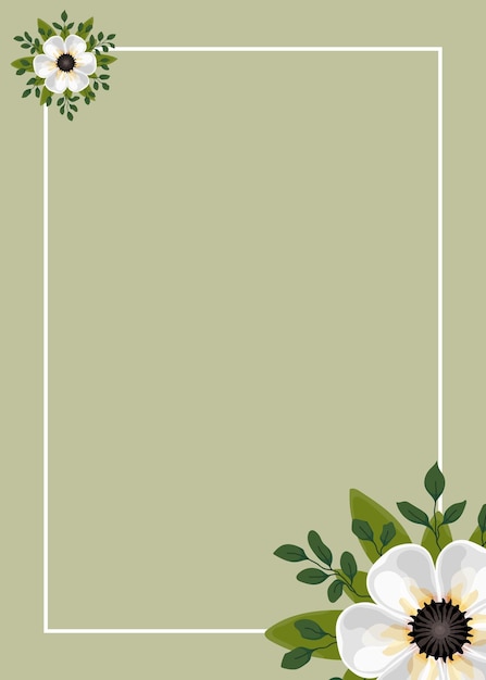 bloem frame bloemen vector kaart illustratie ontwerp patroon blad plant decoratie natuur groen