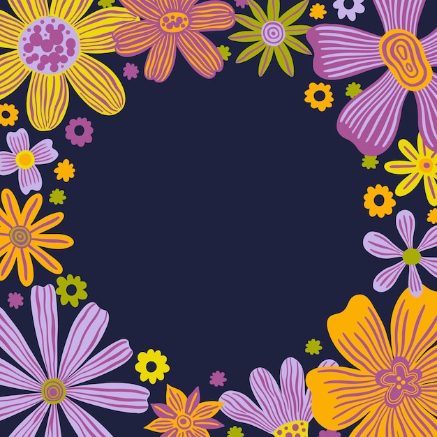 Bloem frame ontwerp decoratie stijl grens bloemen