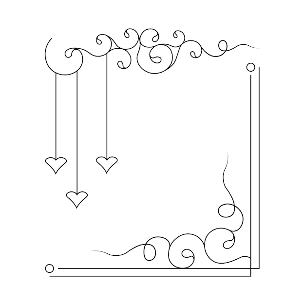 Vector bloem frame schets bloemen rechthoek frame ontwerp vector