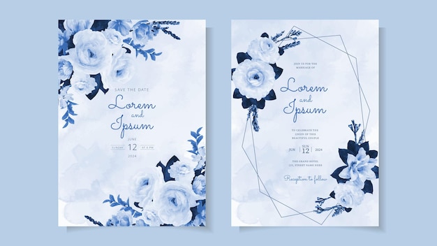 Bloem huwelijk bruiloft uitnodigingskaart bloem bewaar de datum rsvp bedankt