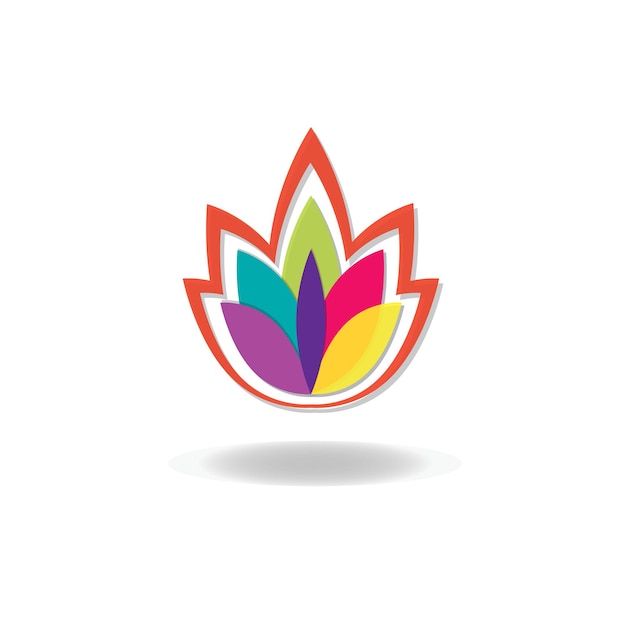 Bloem icoon. lotus. spa-logo ontwerp. vectorillustratie