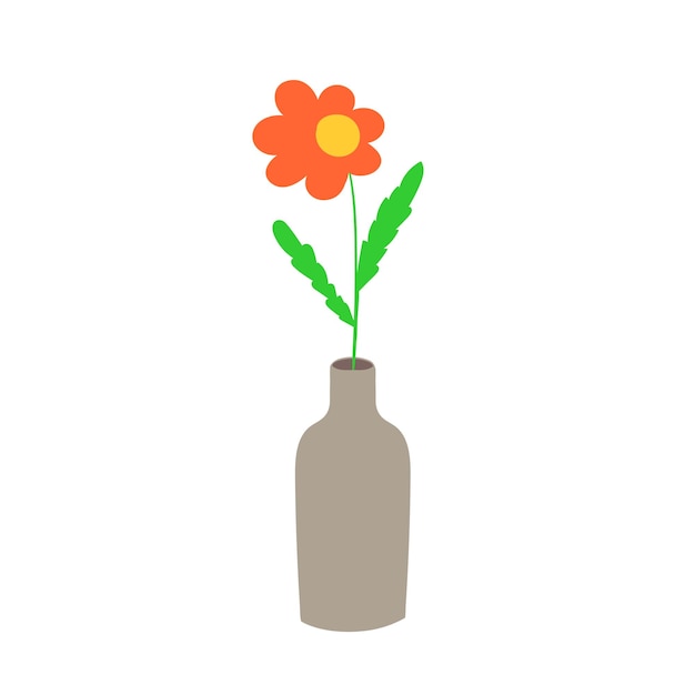 Bloem illustratie. Vector ontwerpelement.