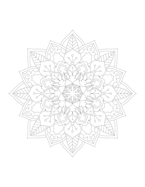 Bloem kleurplaat. mandala. bloem mandala. kleurplaat