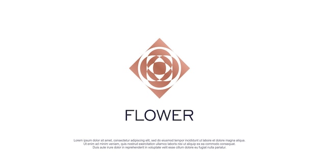 Bloem logo met pijl ontwerpconcept voor zakelijke pictogrammalplaatje
