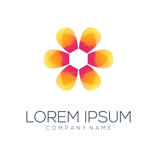 Bloem logo ontwerp vector abstract