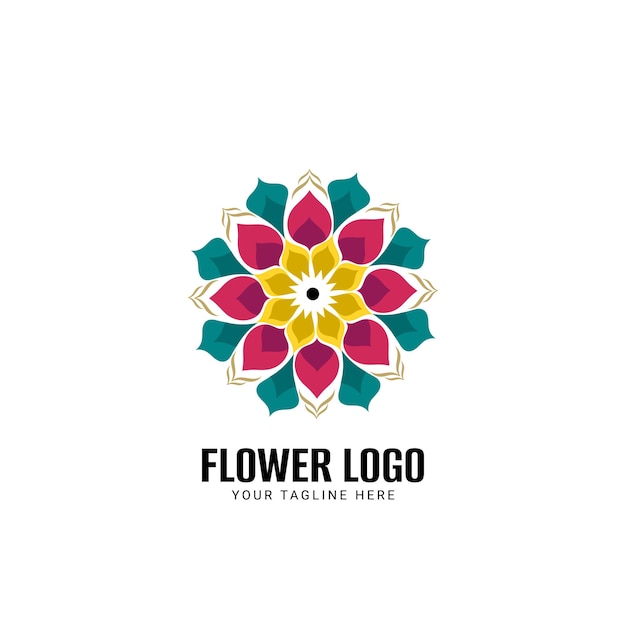Vector bloem logo ontwerp