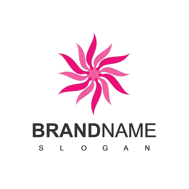 Bloem Logo Sjabloon, Schoonheid Symbool