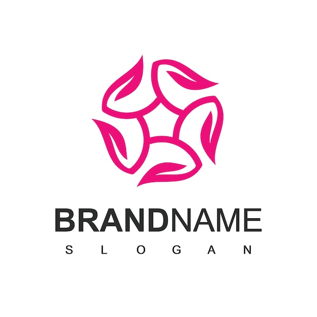 Bloem Logo Sjabloon, Schoonheid Symbool