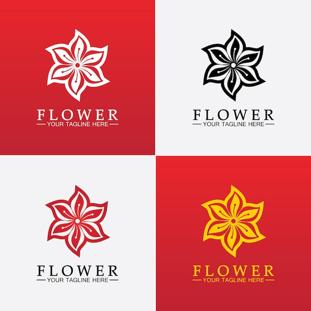 Bloem logo vector illustratie ontwerpsjabloon