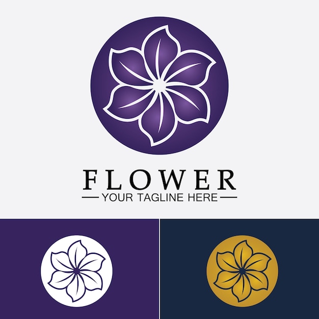 Bloem logo vector illustratie ontwerpsjabloon