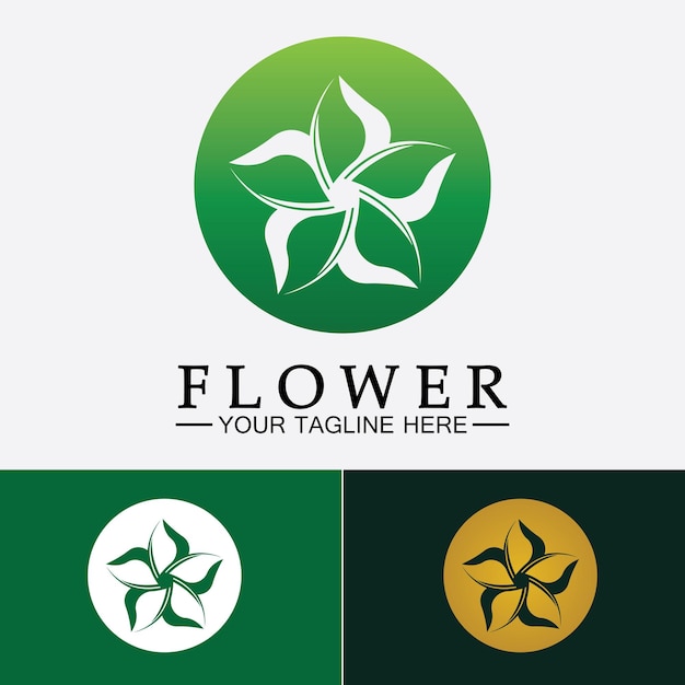 Bloem logo vector illustratie ontwerpsjabloon