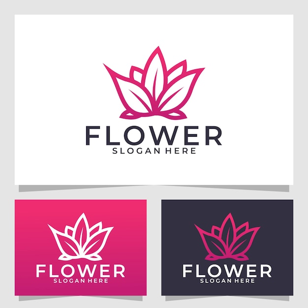 Bloem logo vector ontwerpsjabloon