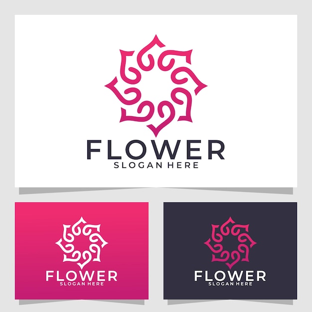 Bloem logo vector ontwerpsjabloon