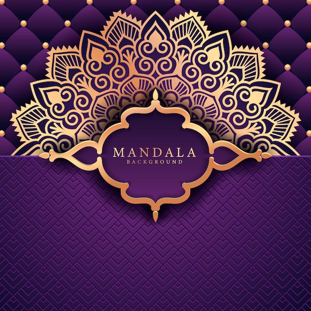 Bloem luxe mandala achtergrond arabesk stijl