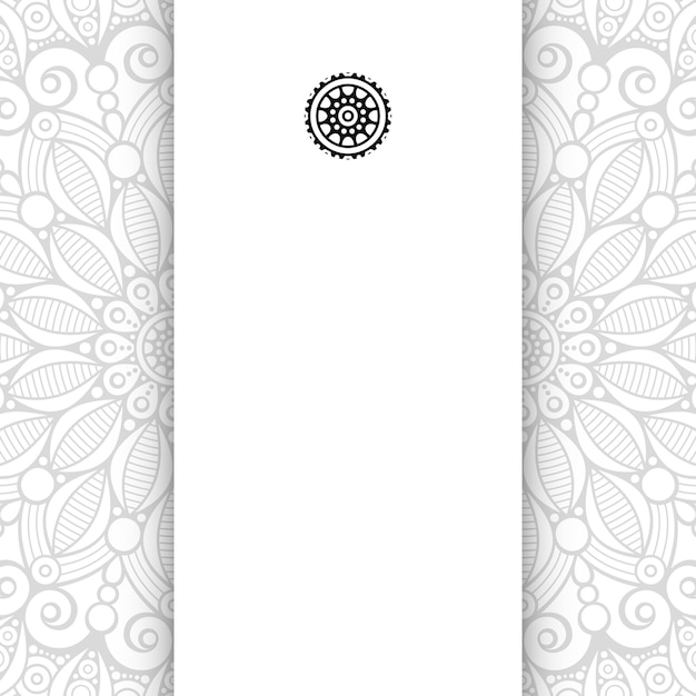 Bloem mandala. eenvoudige mandala achtergrond met kopie ruimte.