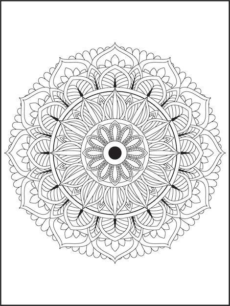 bloem mandala kleurplaat, mandala kleurboek kdp interieur. bloem kleurplaat voor volwassenen.