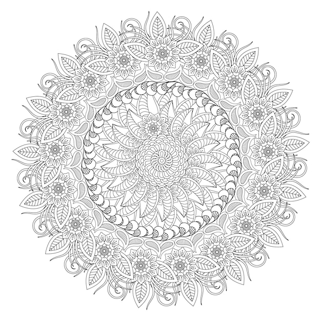 Bloem Mandala kleurplaat