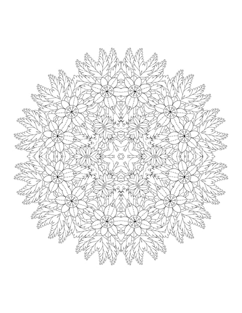 Bloem mandala. Mandala. Mandala kleurplaat. Bloem