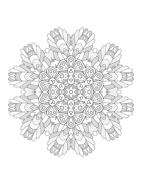 Bloem mandala. Mandala. Mandala kleurplaat. Bloem