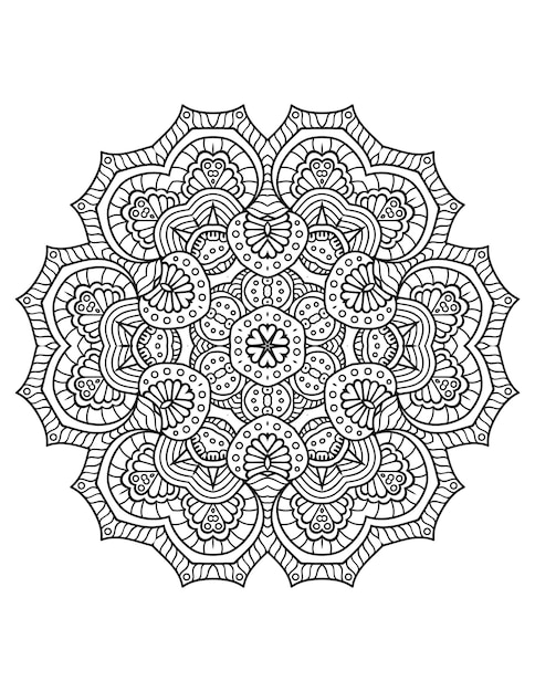 Bloem mandala. Mandala. Mandala kleurplaat. Bloem