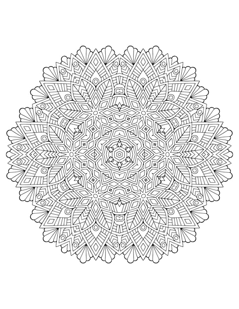 Bloem mandala. Mandala. Mandala kleurplaat. Bloem