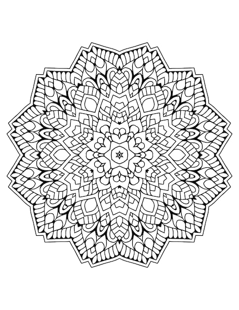 Bloem mandala. Mandala. Mandala kleurplaat. Bloem