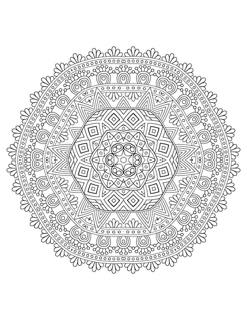 Bloem mandala. Mandala. Mandala kleurplaat. Bloem