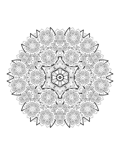 Bloem mandala. Mandala. Mandala kleurplaat. Bloem