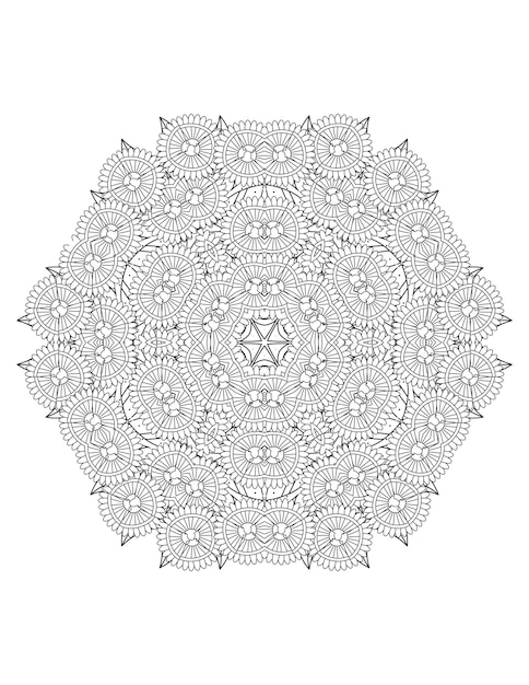 Bloem mandala. Mandala. Mandala kleurplaat. Bloem