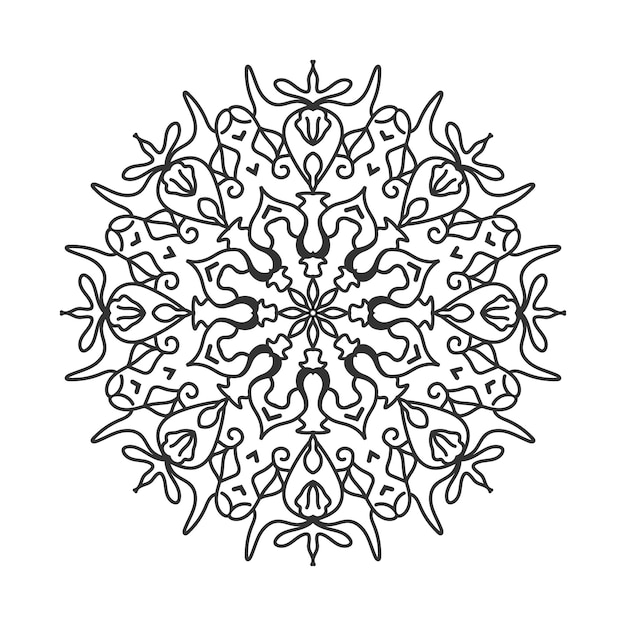 Bloem mandala ontwerp achtergrond premium vector