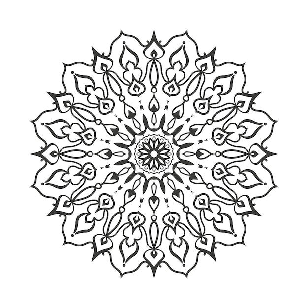 Bloem mandala ontwerp achtergrond premium vector