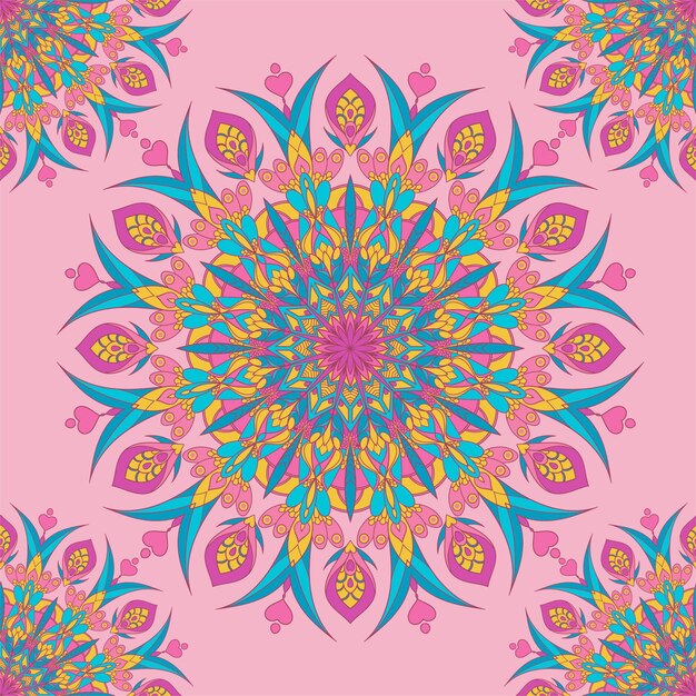bloem mandala patroon vector illustratie
