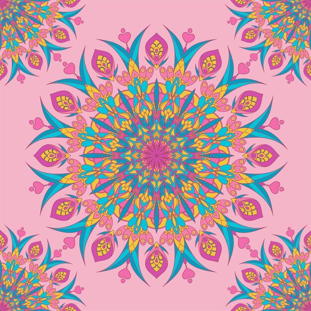 bloem mandala patroon vector illustratie