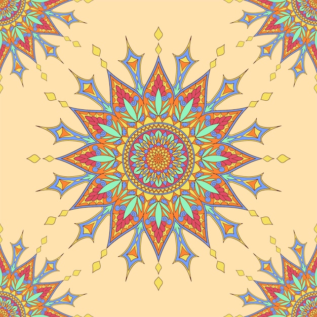 Bloem mandala patroon vector illustratie