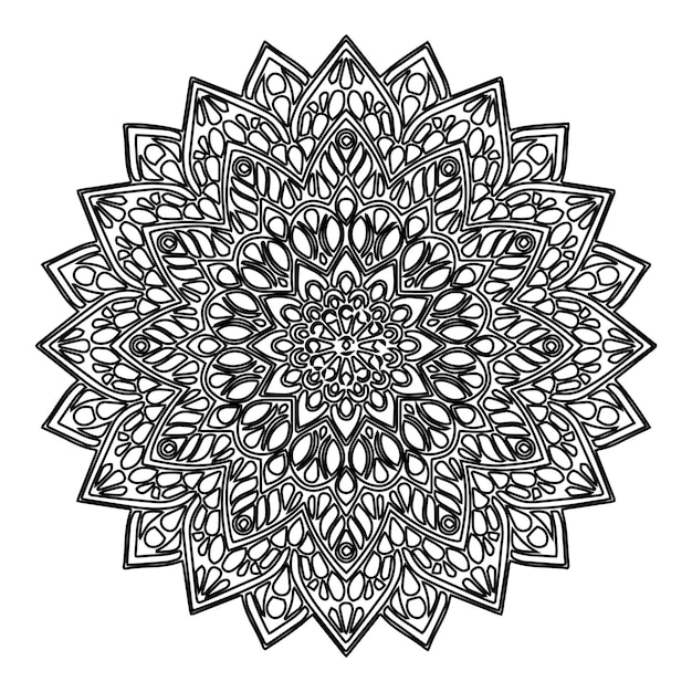 Bloem Mandala vectorillustratie Oosterse patroon vintage decoratieve elementen Islam Arabisch